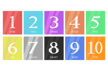 Preschool Number Flash Cards Printable