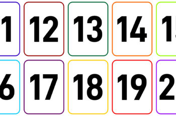 Large Printable Number Flash Cards