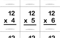 12 X Multiplication Flash Cards To Print Educa o