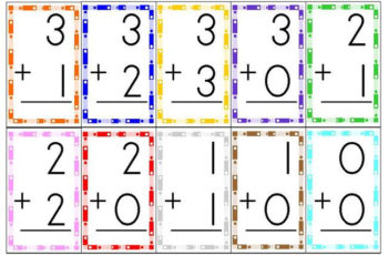 Large Printable Addition Flash Cards