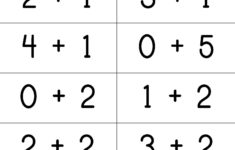 Addition Fluency To 5 Flashcards Kindergarten Math Worksheets