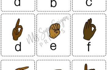 Asl Alphabet Printable Flash Cards
