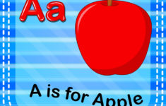 Flashcard Letter A Is For Apple Royalty Free Vector Image