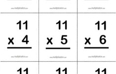 Free Multiplication Flash Cards Printable Front And Back