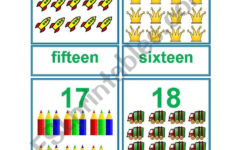 Numbers 11 20 Flashcards Worksheet Flashcards Kindergarten