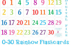 Printable 0 30 Number Flashcards Instant Download
