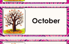 Printable Flash Cards Illustrating Months Of The Year These Simple