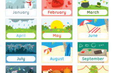Printable Months Flash Cards