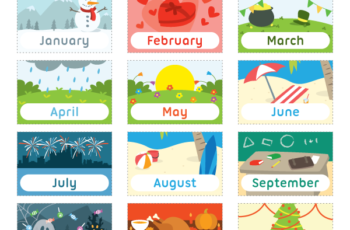 Months Flash Cards Free Printable