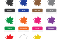 Printable Spanish Color Flash Cards