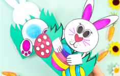 3D Pop-Up Bunny Card For Easter | Printable Easter Card - Arty regarding Printable Easter Bunny Card