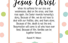 Because Of Him | Lds Easter Printable | Easter Ministering Card for Easter Card Printable Lds