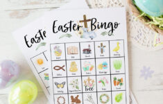 Christian Easter Bingo: 50 Printable Unique Cards, Resurrection within Printable Religious Easter Bingo Cards