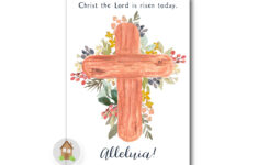 Christian Easter Card Digital Printable Christ The Lord Is Risen in Printable Christian Easter Cards