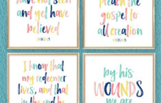 Colorful Printable Easter Bible Scriptures | I Should Be Mopping inside Free Printable Scripture Cards For Easter