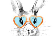 Cute Easter Bunny Blank Greeting Card, Easter Card, Funny Bunny for Easter Cards Funny Printable