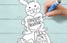 Cute Easter Bunny Cards (Free Printables!) regarding Easter Bunny Card Printable