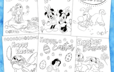 Disney Easter Colouring Sheets &amp; Cards – Free Printables | Mama Geek intended for Free Printable Mickey Mouse Easter Cards