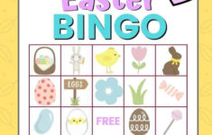 Easter Bingo Game - Free Printable intended for Free Printable Easter Bingo Cards For Kids