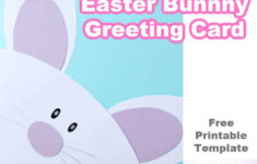 Easter Bunny Card - With Free Printable Templates - Emma Owl for Printable Easter Bunny Card