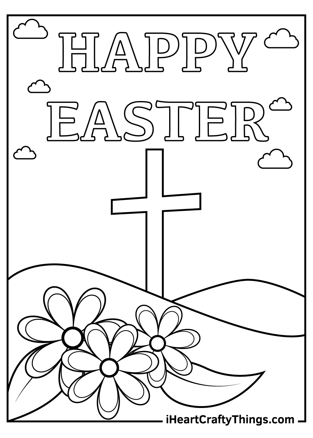 Easter Coloring Pages: 36 Free Printable Pdf Sheets For Kids within Free Printable Religious Easter Cards to Color