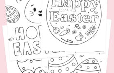 Easter Coloring Pages - Free Printable! - Favorite Printables for Easter Coloring Cards Printable