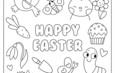 Easter Coloring Pages (Free Printables) with Easter Printable Colouring Cards