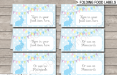 Easter Party Food Labels Template regarding Free Printable Easter Tent Cards