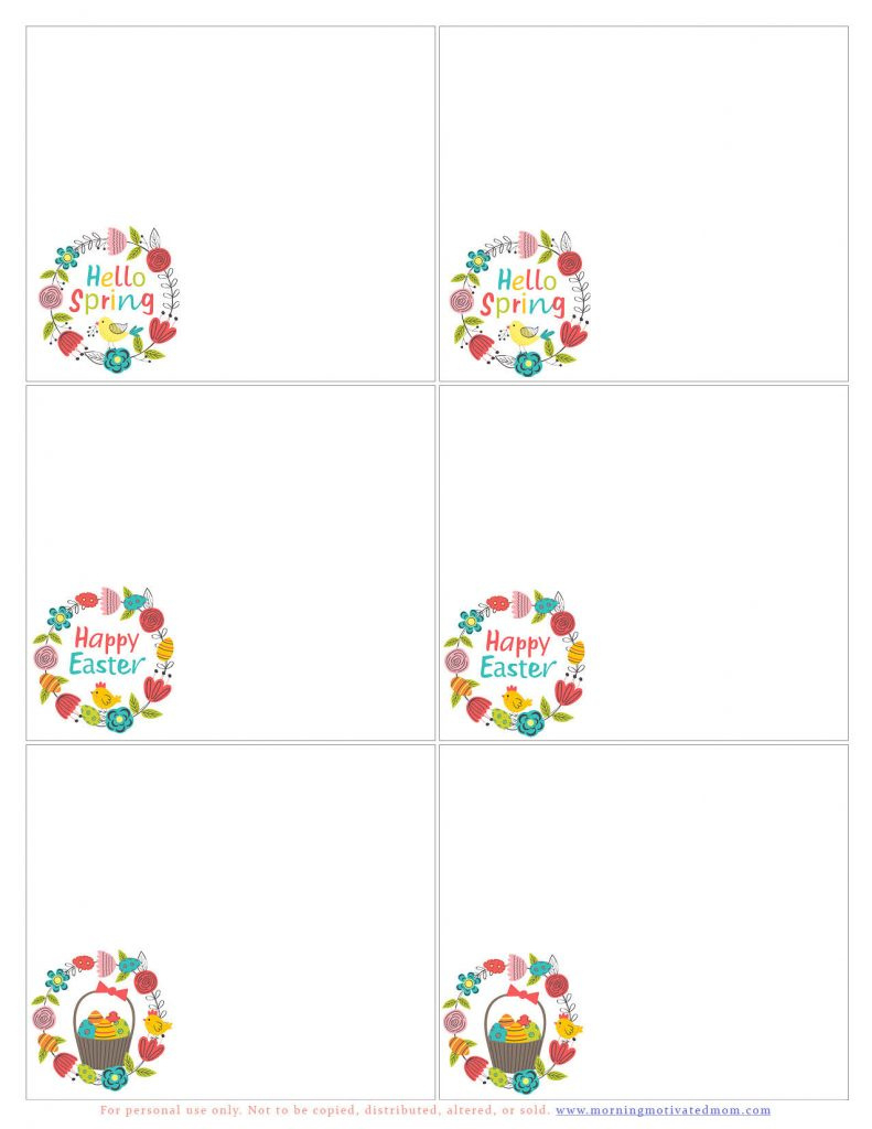 Easter Place Cards – Morning Motivated Mom with Free Easter Place Card Printables