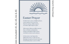 Easter Prayer Print - Etsy for Printable Easter Prayer Cards