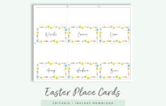 Editable Easter Place Cards, Easter Buffet Cards, Diy Easter Ideas pertaining to Free Printable Easter Place Cards Avery