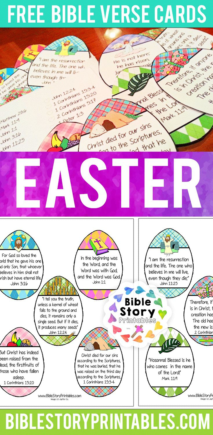 Free Bible Verse Cards For Easter with regard to Free Printable Easter Card Verses