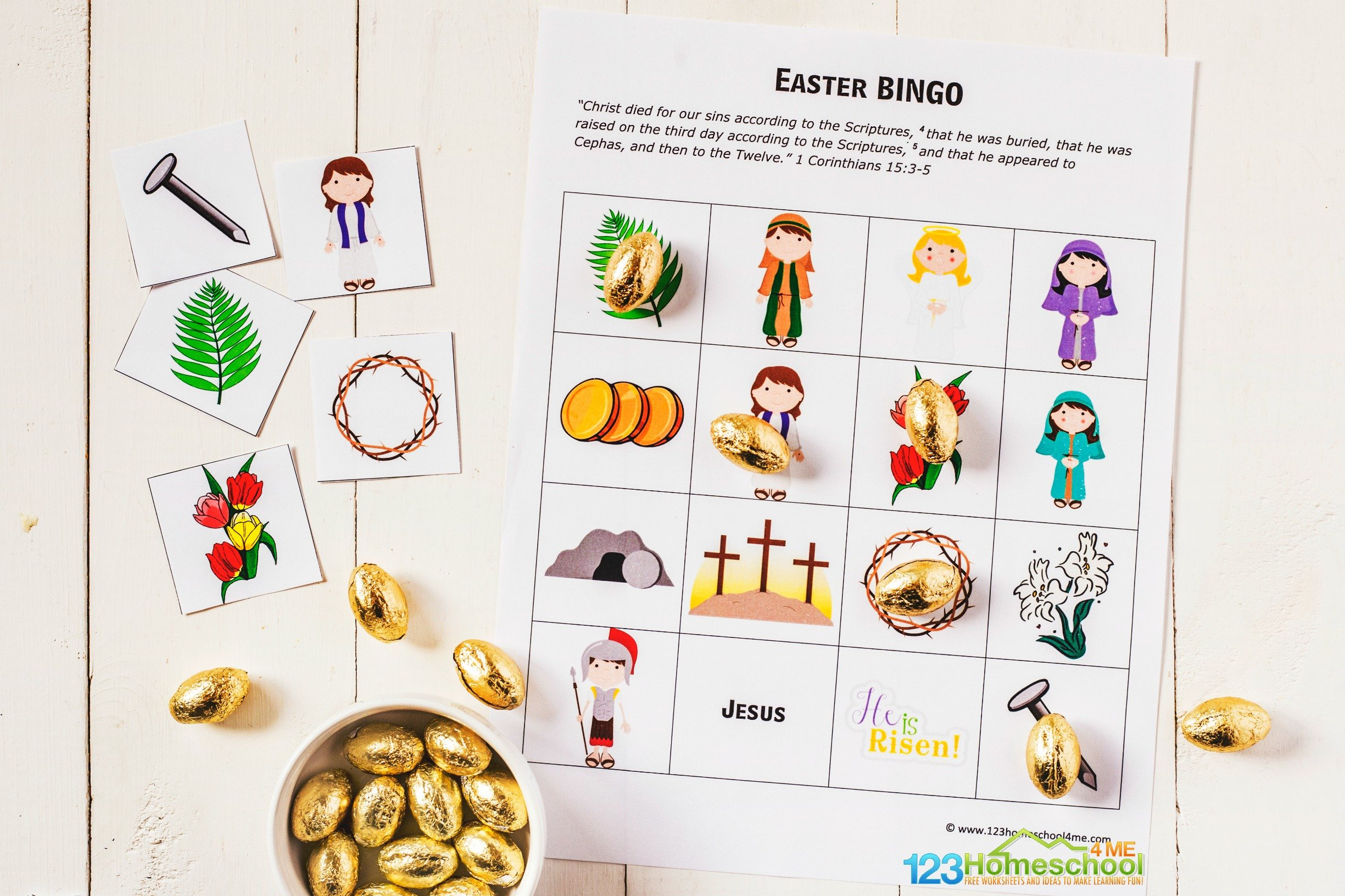 Free Easter Bingo Printable Game within Free Printable Religious Easter Bingo Cards Printables