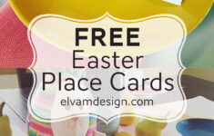 Free Easter Place Card (Or Food Tents) - Elva M Design Studio inside Printable Easter Table Name Cards