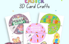 Free Printable 3D Easter Card Craft - The Artisan Life pertaining to Free Printable 3D Easter Card