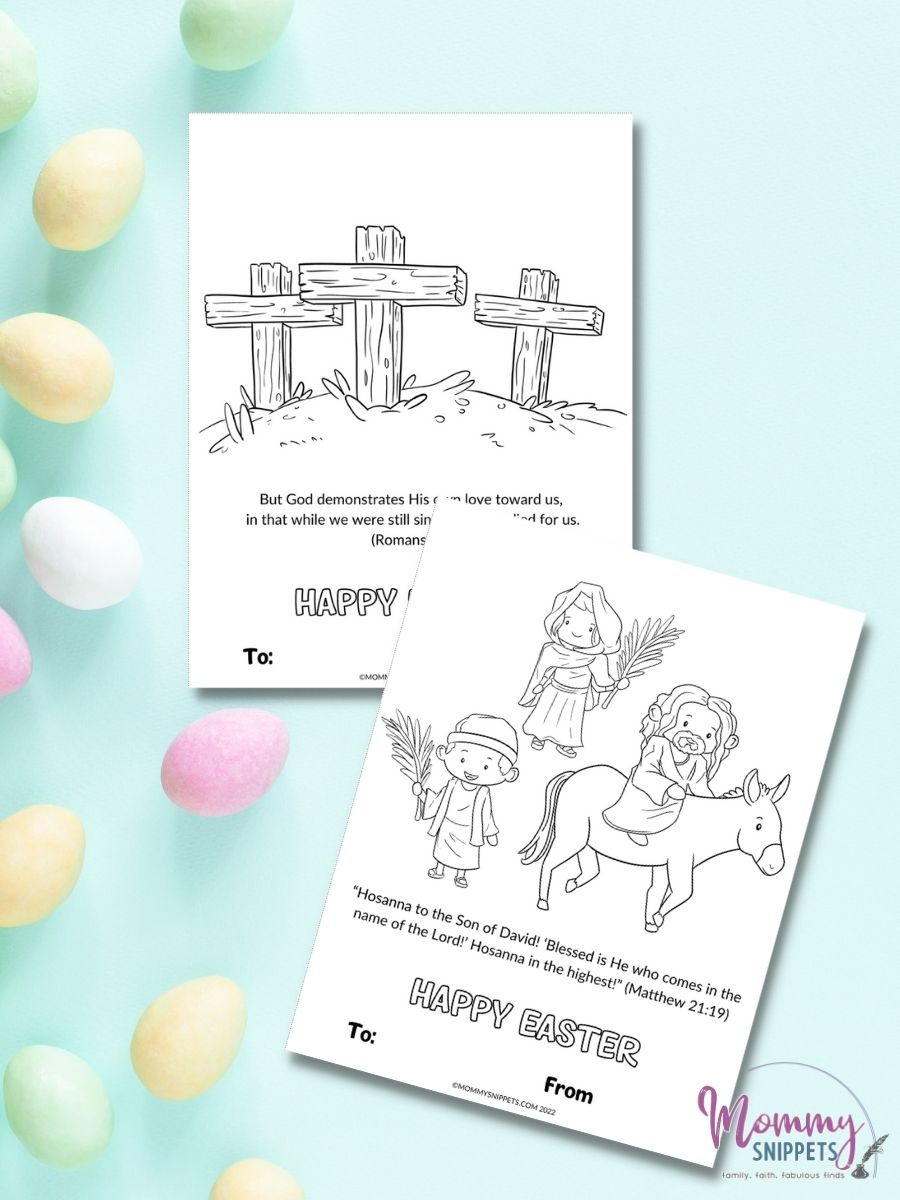 Free Printable Christian Easter Cards For Kids To Color And Share - in Easter Card Printables Religious