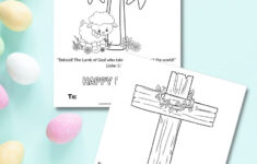 Free Printable Christian Easter Cards For Kids To Color And Share - with regard to Religious Easter Card Templates Free Printable