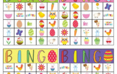 Free Printable Easter Bingo Cards for Easter Bingo Cards Printable