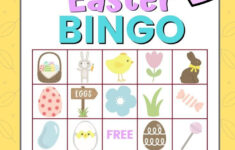 Free Printable Easter Bingo Game Cards For Kids throughout Easter Bingo Cards Free Printable
