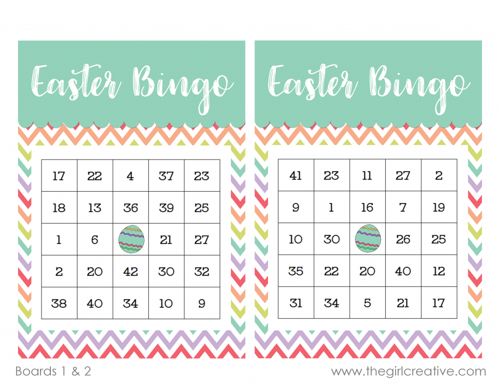 Free Printable Easter Bingo Game - The Girl Creative within Free Printable Easter Bingo Cards For Large Groups