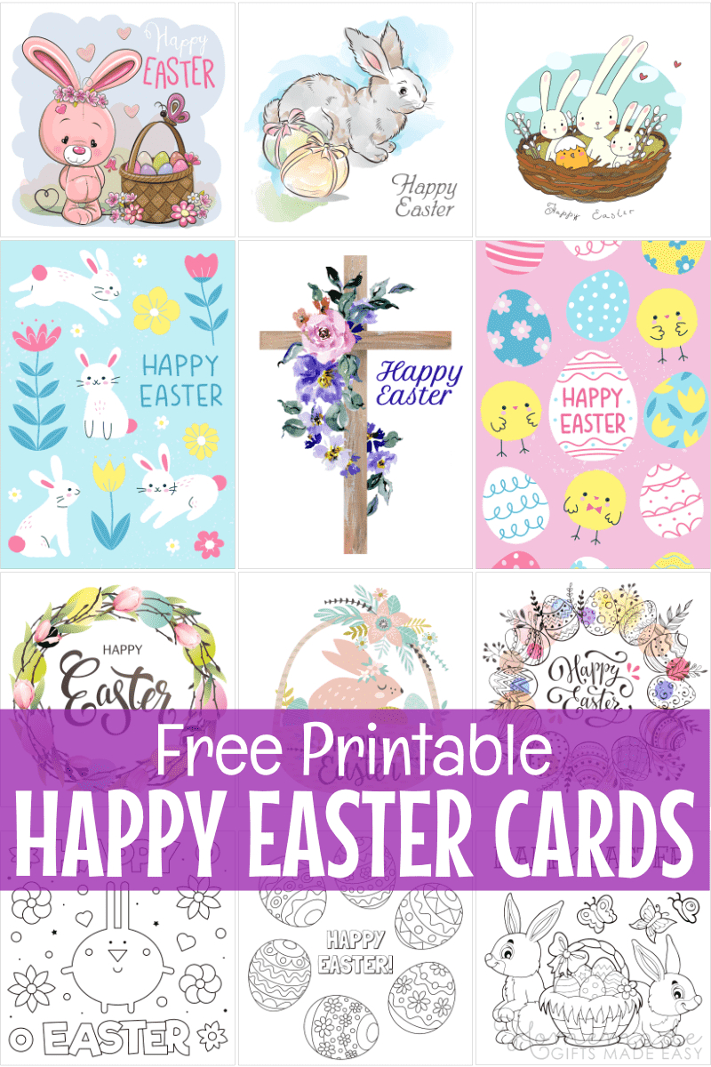 Free Printable Easter Cards &amp;amp; Easter Card Templates To Color within Easy Printable Easter Cards