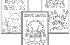 Free Printable Easter Cards To Color (Perfect For Kids!) - The for Free Printable Easter Coloring Cards