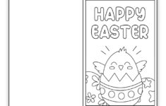 Free Printable Easter Cards To Color (Perfect For Kids!) - The for Printable Easter Cards