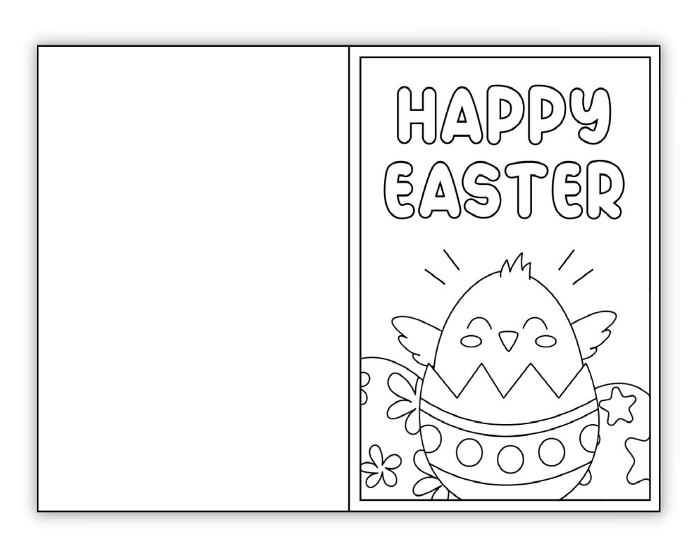 Free Printable Easter Cards To Color (Perfect For Kids!) - The pertaining to Cute Easter Cards Printable