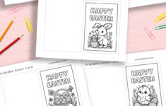 Free Printable Easter Cards To Colour — Gathering Beauty for Free Printable Easter Cards and Envelopes