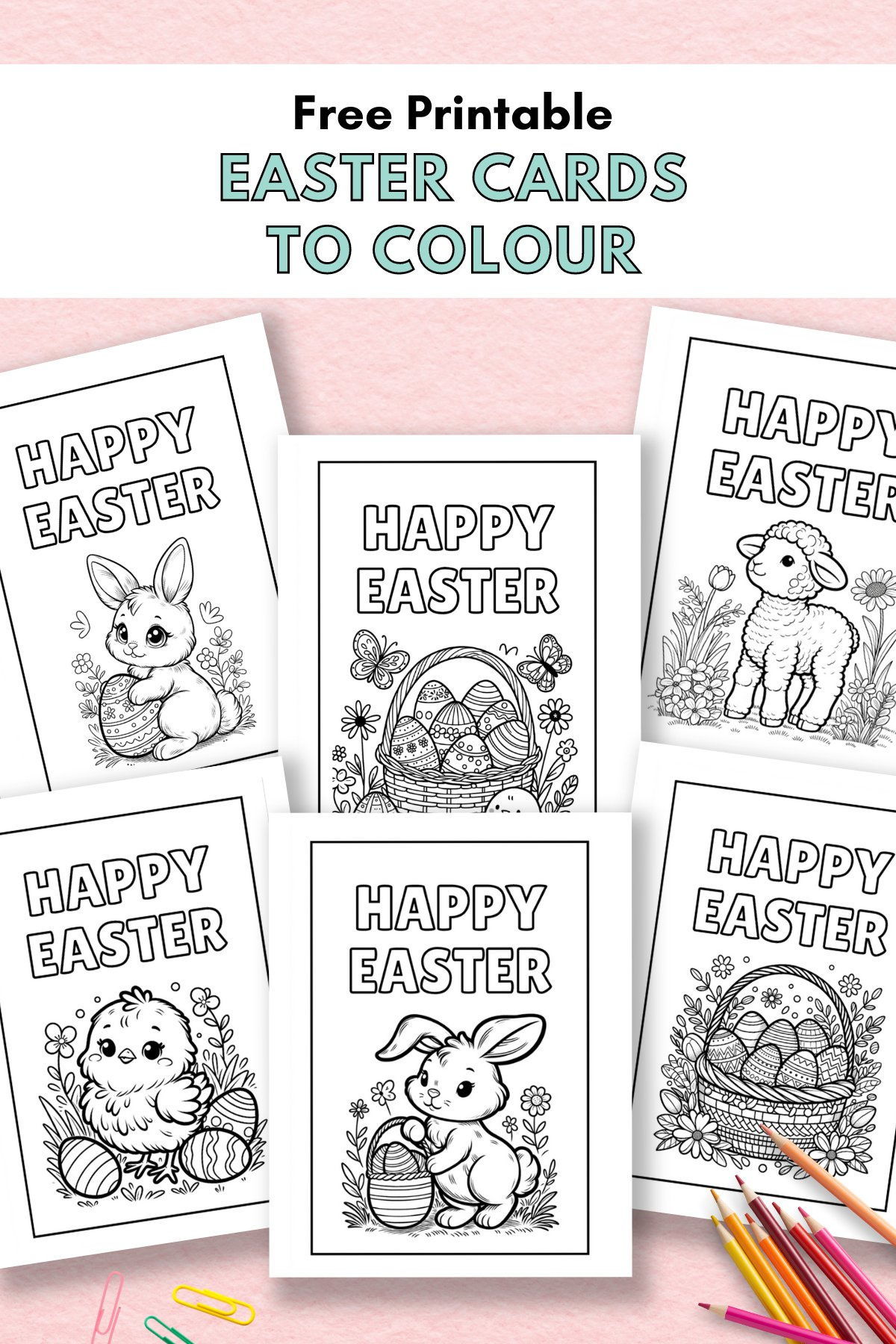 Free Printable Easter Cards To Colour — Gathering Beauty within Printable Easter Card