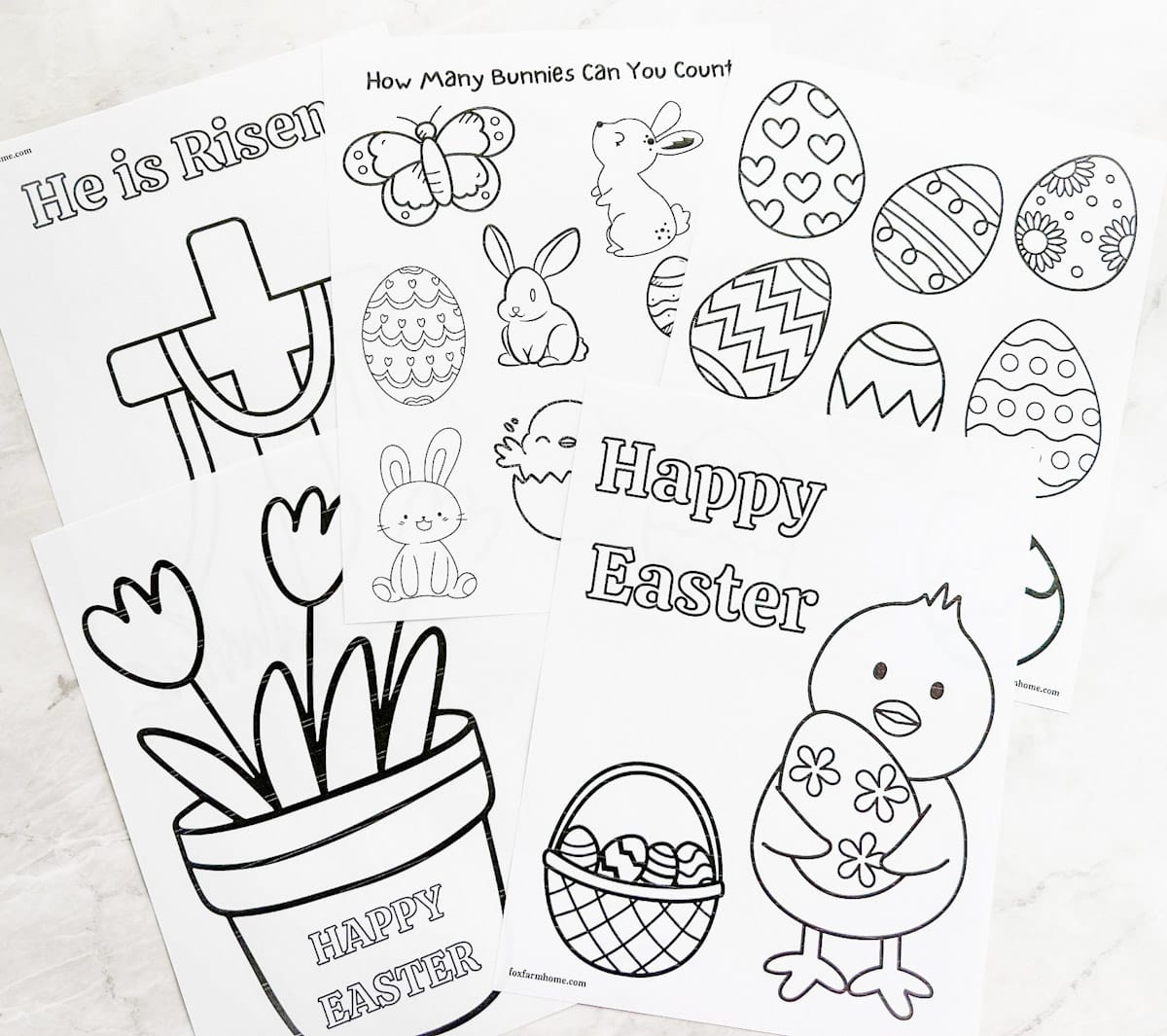 Free Printable Easter Coloring Pages For Kids - Fox Farm Home in Printable Coloring Easter Cards