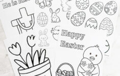 Free Printable Easter Coloring Pages For Kids - Fox Farm Home regarding Free Printable Black and White Easter Cards