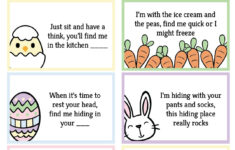 Free Printable Easter Egg Hunt Clues - World Of Printables intended for Easter Egg Hunt Clue Cards Printable