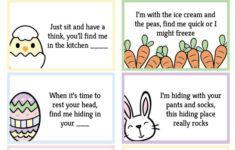 Free Printable Easter Egg Hunt Clues - World Of Printables within Free Printable Easter Adult Card